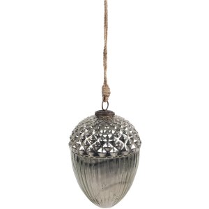 Clayre & Eef 6GL4540XL Christmas tree bauble silver...