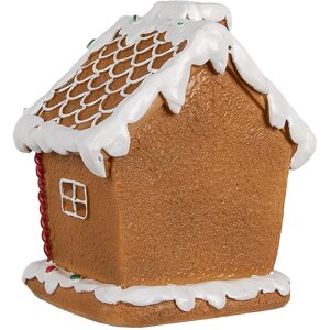 Clayre & Eef 6PR4341 Decoration gingerbread house with LED 11x9x13 cm