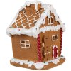 Clayre & Eef 6PR4341 Decoration gingerbread house with LED 11x9x13 cm