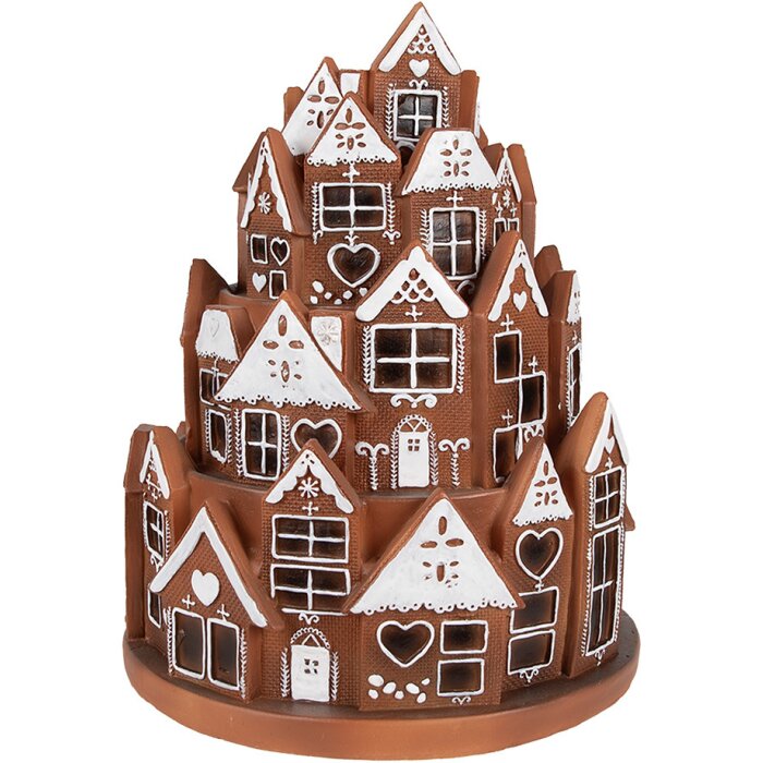 Clayre & Eef 6PR4345 Decoration house with LED Ø 21x26 cm 3xAAA