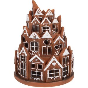 Clayre & Eef 6PR4345 Decoration house with LED Ø 21x26 cm 3xAAA