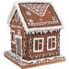 Clayre & Eef 6PR4346 LED decoration gingerbread house 13x13x15 cm 3xAAA