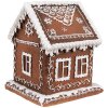 Clayre & Eef 6PR4346 LED decoration gingerbread house 13x13x15 cm 3xAAA