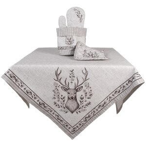 Clayre & Eef GTW01 Tablecloth deer motif 100x100 cm