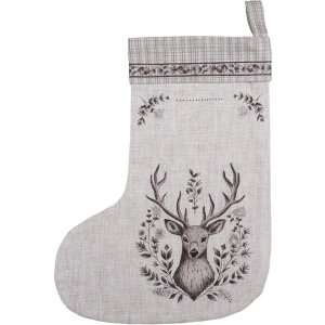 Clayre & Eef GTW203 Christmas Stocking Beige Brown...