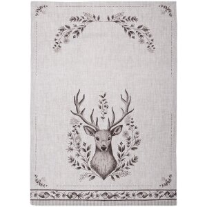 Clayre & Eef GTW42-1 Kitchen towel deer motif 50x70 cm