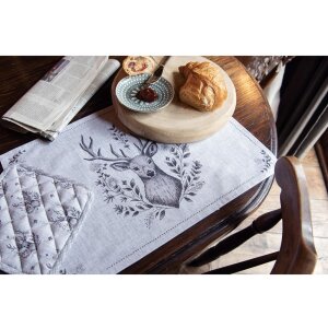 Clayre & Eef GTW42-1 Kitchen towel deer motif 50x70 cm