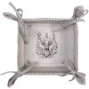 Clayre & Eef GTW47 Bread Basket 35x35x8 cm Beige Reindeer Design