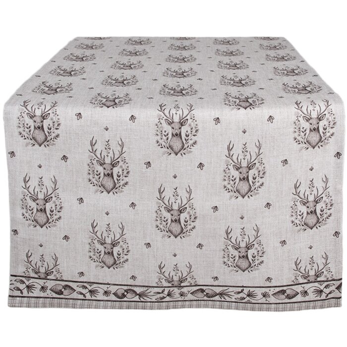 Clayre & Eef GTW64 Table runner deer pattern 50x140 cm