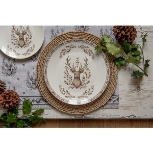 Clayre & Eef GTW64 Table runner deer pattern 50x140 cm