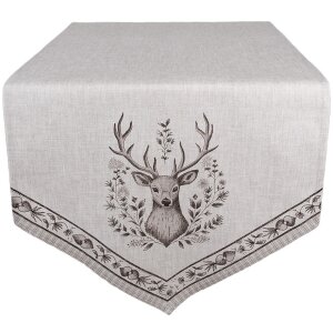 Clayre & Eef GTW65 Table runner deer pattern 50x160...