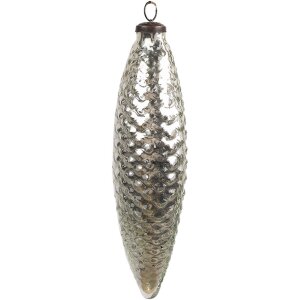 Clayre & Eef 6GL4541L Christmas tree bauble silver...