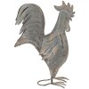 Clayre & Eef 6Y5611 Decoration Rooster Metal Grey 30x14x40 cm