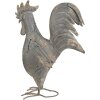 Clayre & Eef 6Y5611 Decoration Rooster Metal Grey 30x14x40 cm