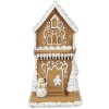 Clayre & Eef 6PR4193 Decoration House with LED Brown White 8x8x15 cm