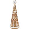 Clayre & Eef 6PR4362 Decoration Christmas Tree Ø 14x37 cm Brown White