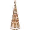 Clayre & Eef 6PR4362 Decoration Christmas Tree Ø 14x37 cm Brown White