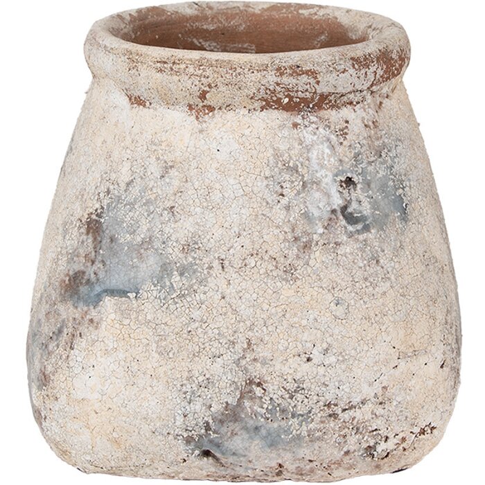 Clayre & Eef 6TE0532L Flower Pot Beige 18x18x17 cm