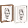 Mascagni A1381 Double-sided wooden photo frame white/walnut 10x15 cm 13x18 cm