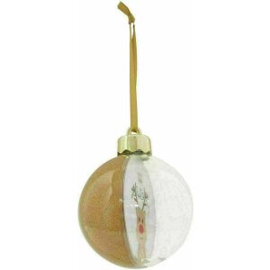 Deknudt S66FJ5 Christmas bauble gold glitter for...