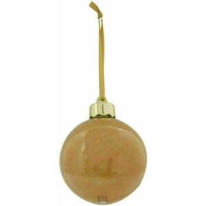 Deknudt S66FJ5 Christmas bauble gold glitter for inserting a photo