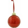 Deknudt S66FJ7 Christmas bauble red glitter colour for photo insert