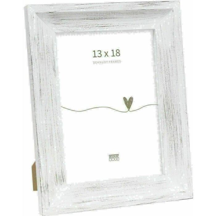 Deknudt S67UF1 Hand painted picture frame white 13,0x18,0 cm