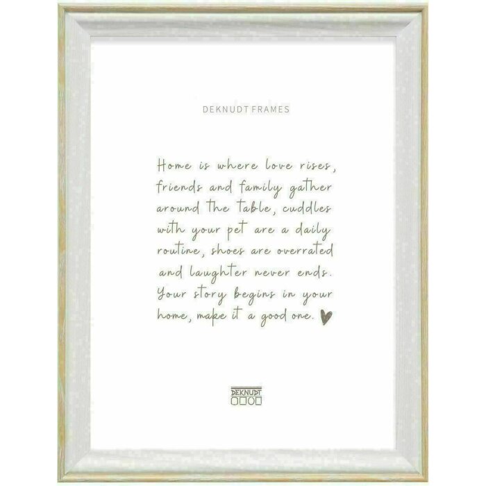 Deknudt S68VG1 picture frame white natural wood coloured edge 40x60 cm