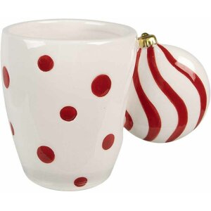 Clayre & Eef 6CEMU0162R Mug with Christmas bauble...