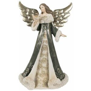 Clayre & Eef 6PR3959GG Angel Figurine 16x9x25 cm...