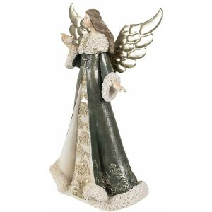 Clayre & Eef 6PR3959GG Angel Figurine 16x9x25 cm...