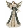 Clayre & Eef 6PR3959GG Angel Figurine 16x9x25 cm Grey/Green