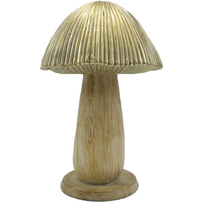 Clayre & Eef 6PR4158 Decoration Mushroom Brown Ø 9x14 cm