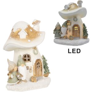 Clayre & Eef 6PR4186 Decoration Mushroom with Dwarfs...