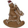 Clayre & Eef 6PR4195 Decoration gingerbread man deer rocking figure 11x5x12 cm