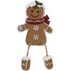 Clayre & Eef 6PR4196 Gingerbread Man Decoration Set 2 pcs 7x2x9 cm