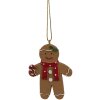 Clayre & Eef 6PR4197 Christmas tag gingerbread man 5x1x7 cm