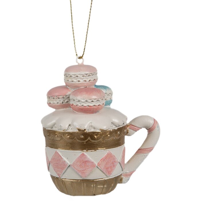 Clayre & Eef 6PR4209 Hanging pastry cup with macarons 6x4x7 cm