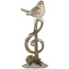 Clayre & Eef 6PR4227 Decoration Bird on clef 6x5x16 cm