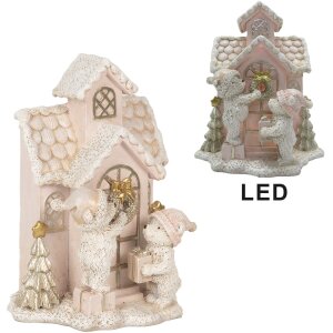 Clayre & Eef 6PR4229 Decoration House with Bears LED...