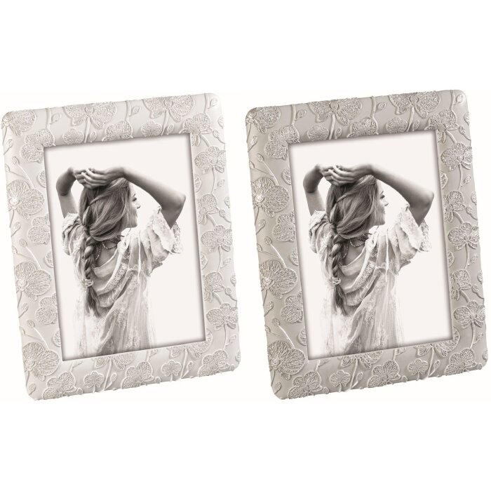 Mascagni A1590 Photo Frame Resin Pearl Grey White 13x18 cm 20x25 cm Display Stand