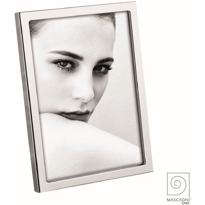 Mascagni A1600 Shiny metal photo frame clear glass with stand