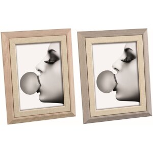 Mascagni A1635 Portrait frame white or grey 13x18 cm 15x20 cm wood effect MDF