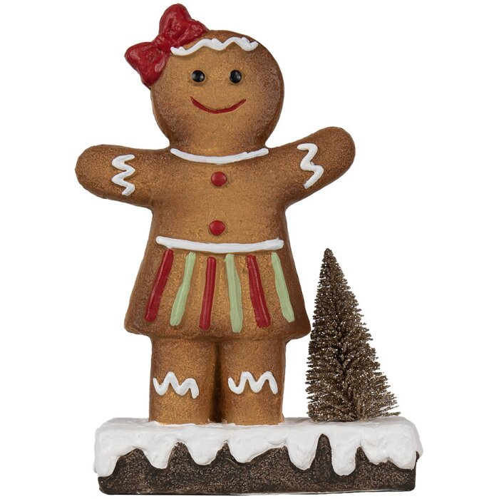 Clayre & Eef 6CE1773 Decoration gingerbread man 15x7x21 cm