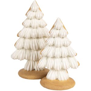 Clayre & Eef 6PR4242 Decoration Christmas tree 13x10x21 cm