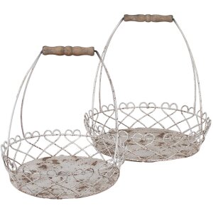 Clayre & Eef 6Y5619 Basket set 2 pieces Ø...