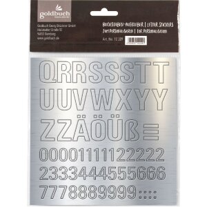 Goldbuch silver adhesive letters 17x22 cm 2 sheets 2.5 cm...