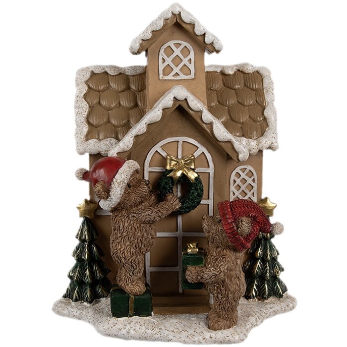 Clayre & Eef 6PR4168 Decoration House with LED 15x10x18 cm