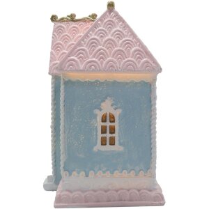 Clayre & Eef 6PR4198 Decoration House with LED 12x9x15 cm