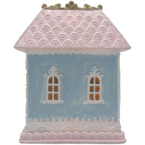 Clayre & Eef 6PR4198 Decoration House with LED 12x9x15 cm